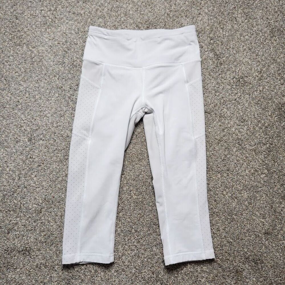 Lululemon Cropped Legging Mind Over Mile Women's Size 4 Regular-Fit Light Gray